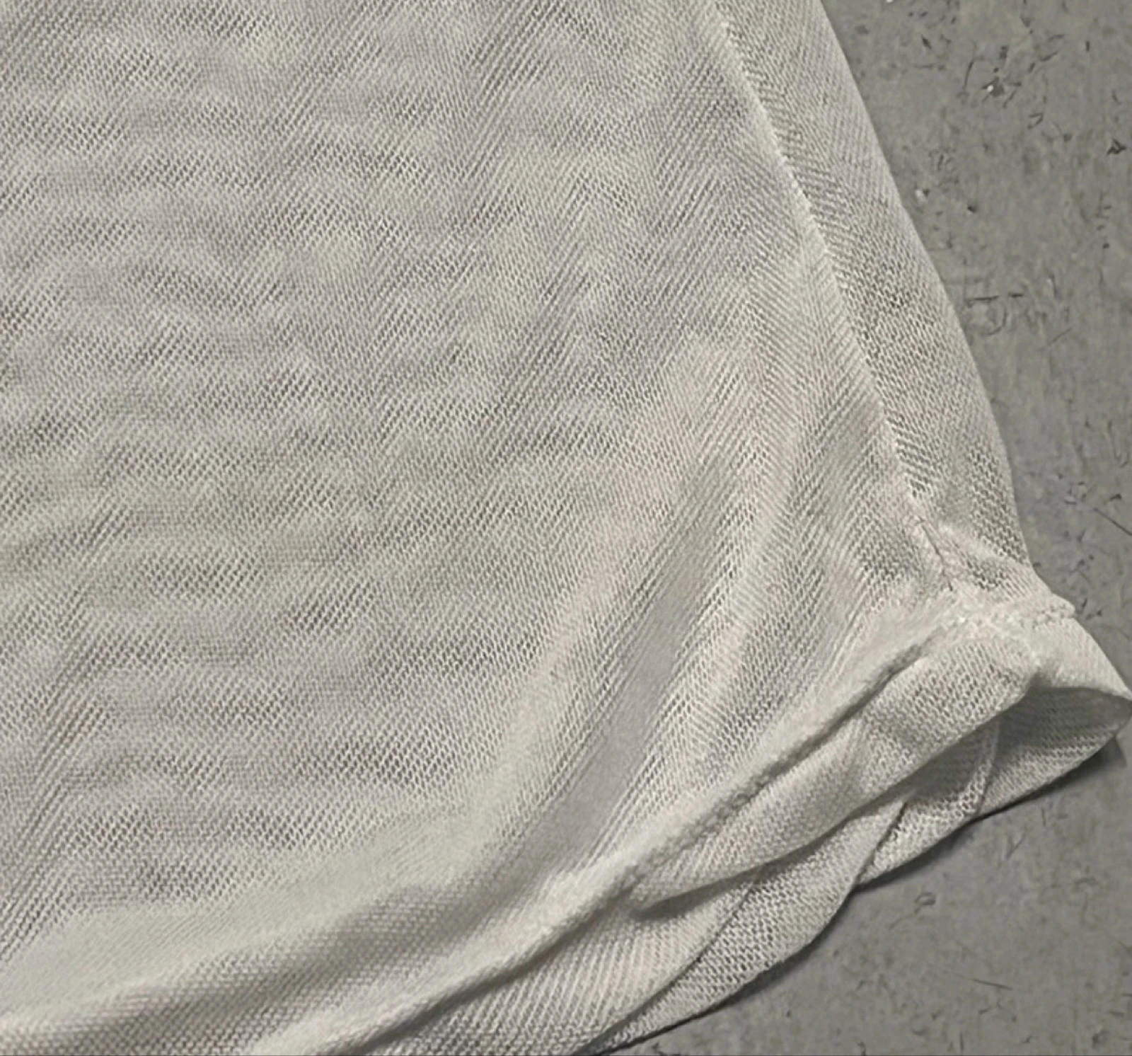 Camiseta de malha branca transparente – photo 5